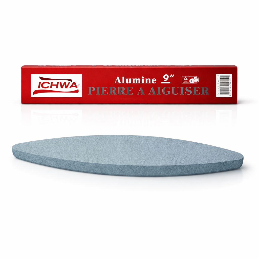 Pierre à Aiguiser ICHWA Alumine 9" – Pierre Professionnelle d’Affûtage