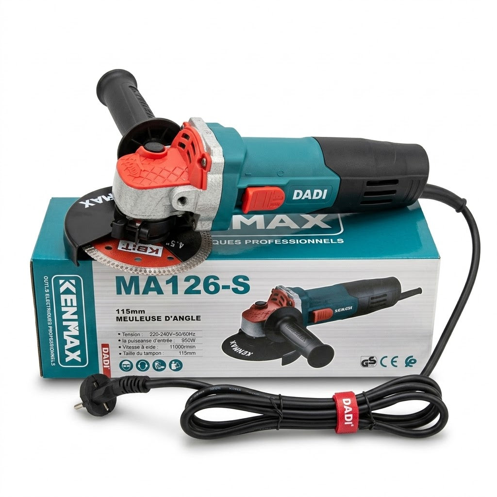 Meuleuse d'Angle Professionnelle KENMAX 950W - 115mm (Modèle MA126-S)