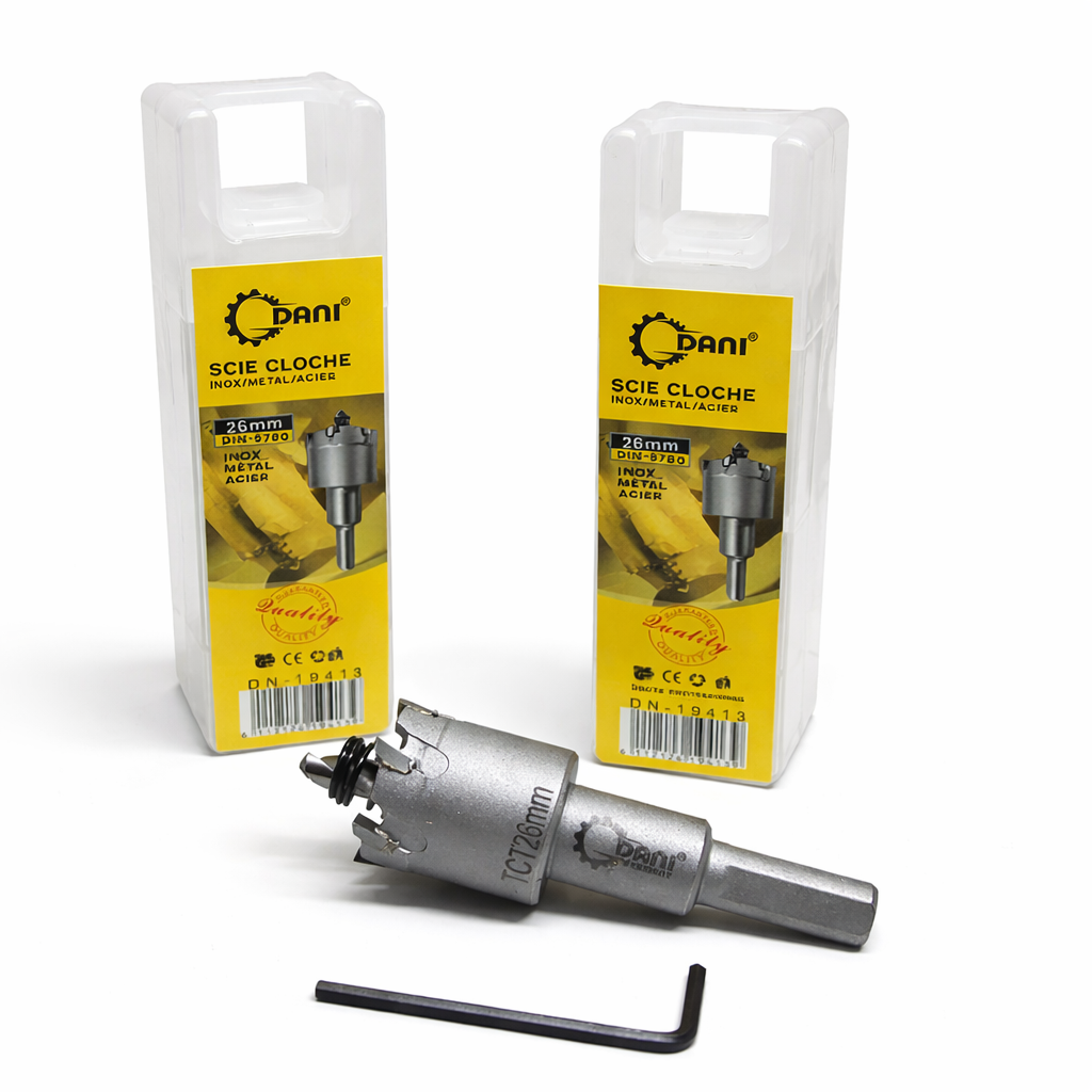 "Scie Cloche Inox 35mm et 26mm – Outils de Perçage Professionnels pour Métal et Acier"