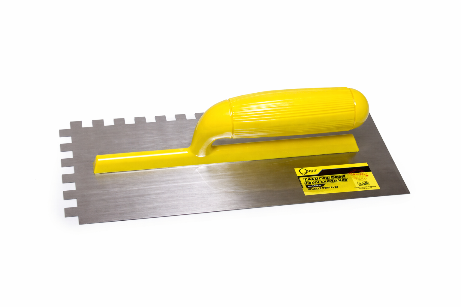 Taloche Crantée Professionnelle en Acier Inoxydable – Outil de Carrelage et Colle Mur/Sol