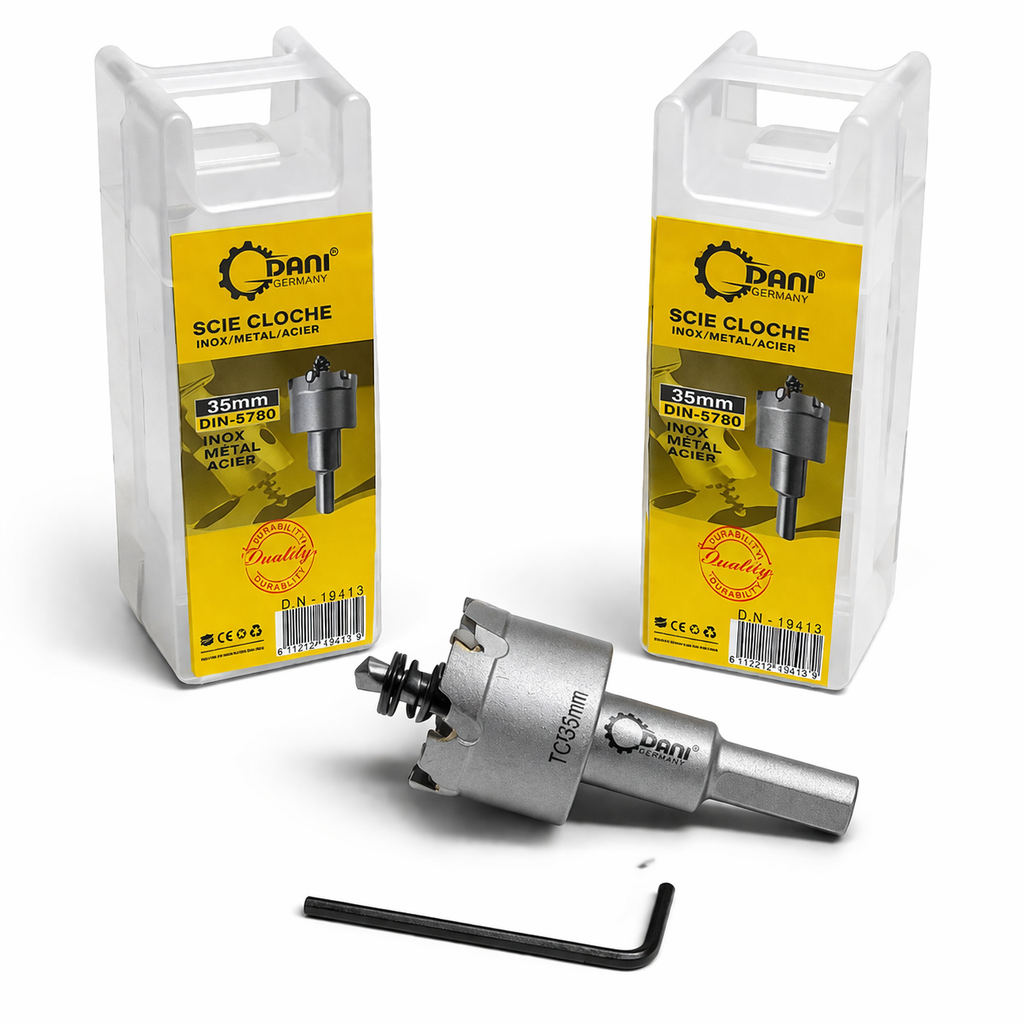 "Scie Cloche Inox 35mm et 26mm – Outils de Perçage Professionnels pour Métal et Acier"