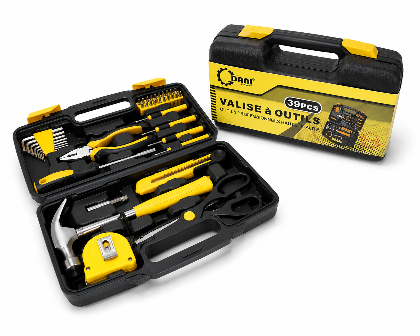 **Valise à Outils Complète 39 Pièces – Coffret d’Outils Multifonction pour Bricolage et Réparation** 🔧 (Copie) (Copie)