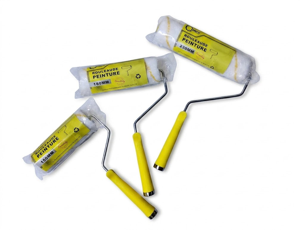 Rouleau de Peinture Professionnel avec Manche Ergonomique (150mm / 180mm / 230mm)