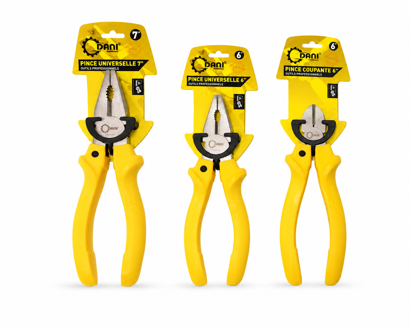 Pince DANI Professional – Universelle & Coupante BOX 6 PCS COULEUR  Jaune 🟡