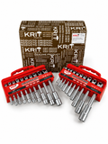 Jeu de Clés à Pipe Débouchées KRIT – 10 Pièces (8 à 19 mm) BOX 2PCS