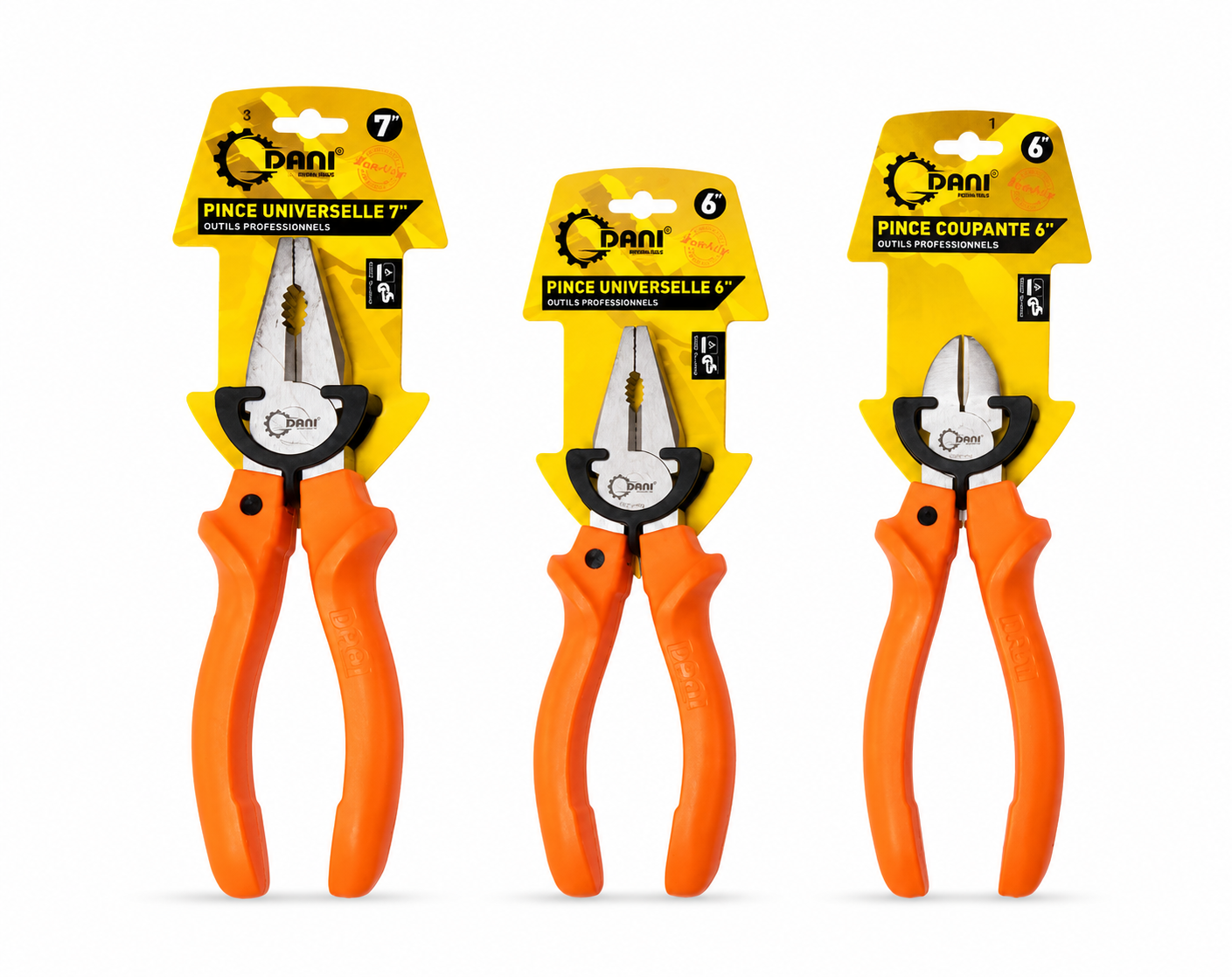 Pince DANI Professional – Universelle & Coupante BOX 6 PCS COULEUR Orange 🟠