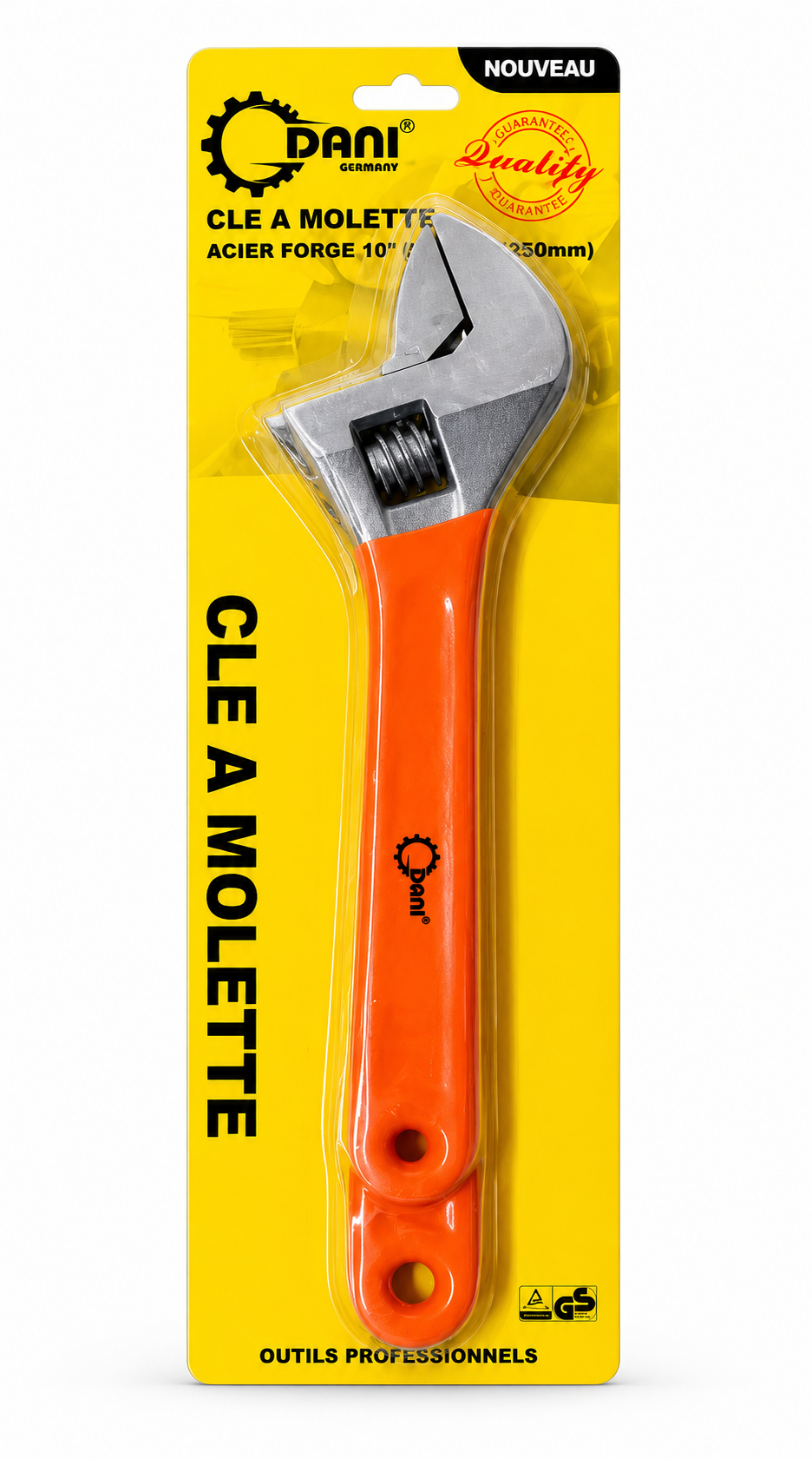 Clé à Molette Réglable en Acier Forgé – Clé Universelle pour Travaux de Serrage et Bricolage