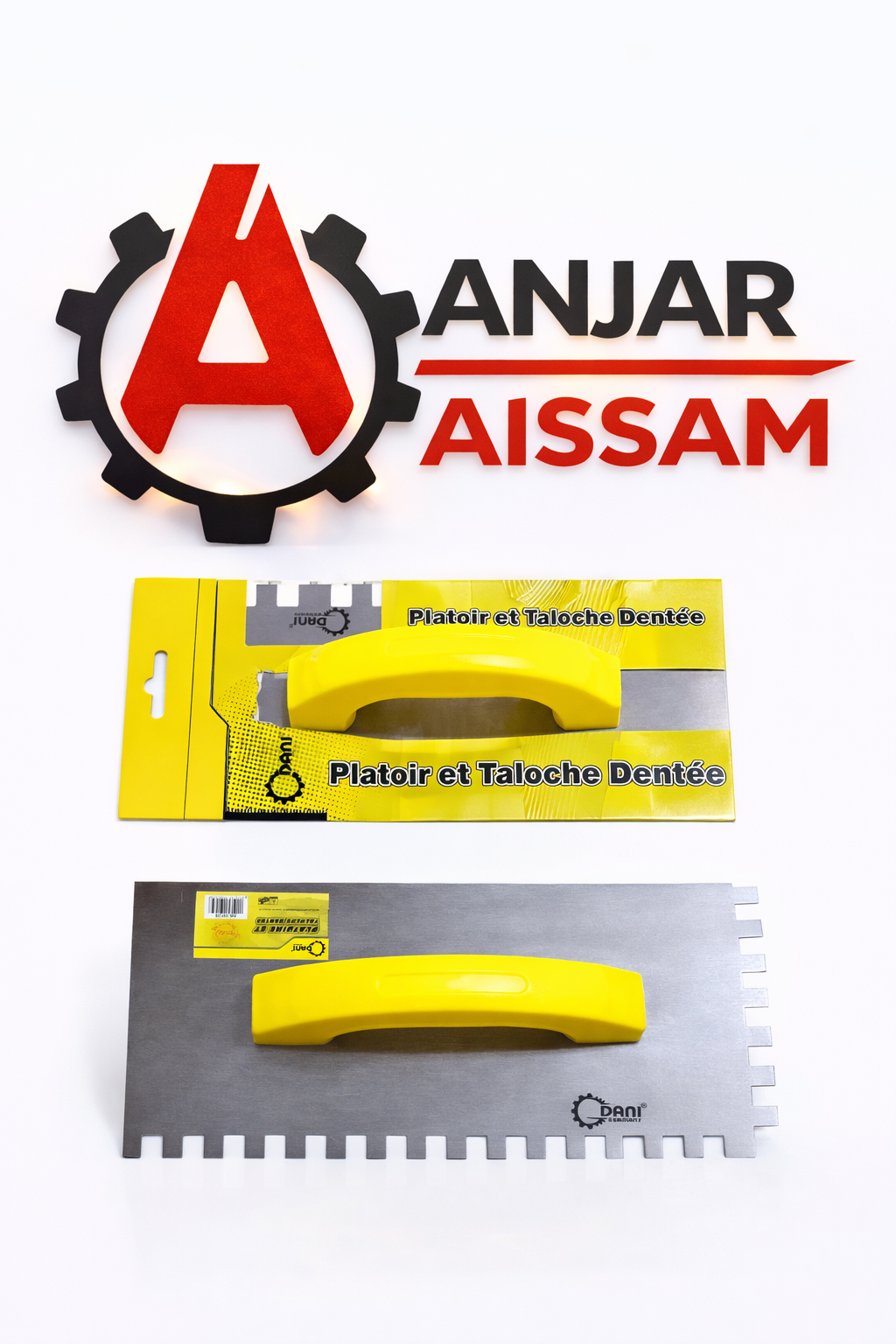 Platoir Denté Professionnel DANI – Taloche Crantée pour Pose de Carrelage et Colle