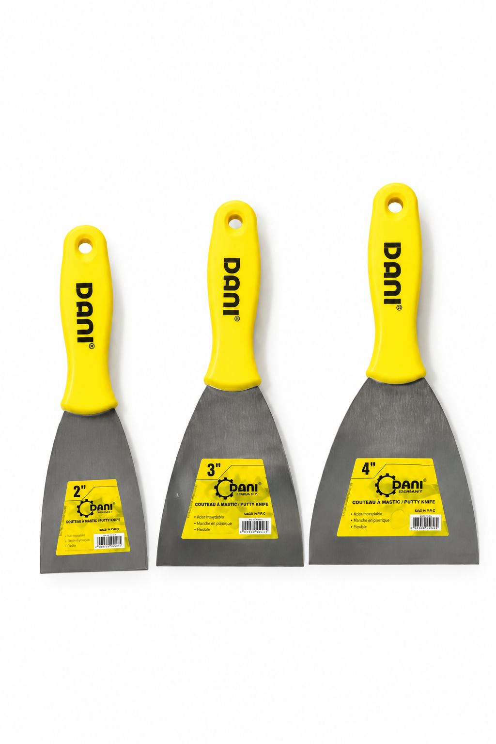 Spatule Professionnelle DANI – Couteau à Enduire en Acier pour Enduit, Plâtre et Peinture