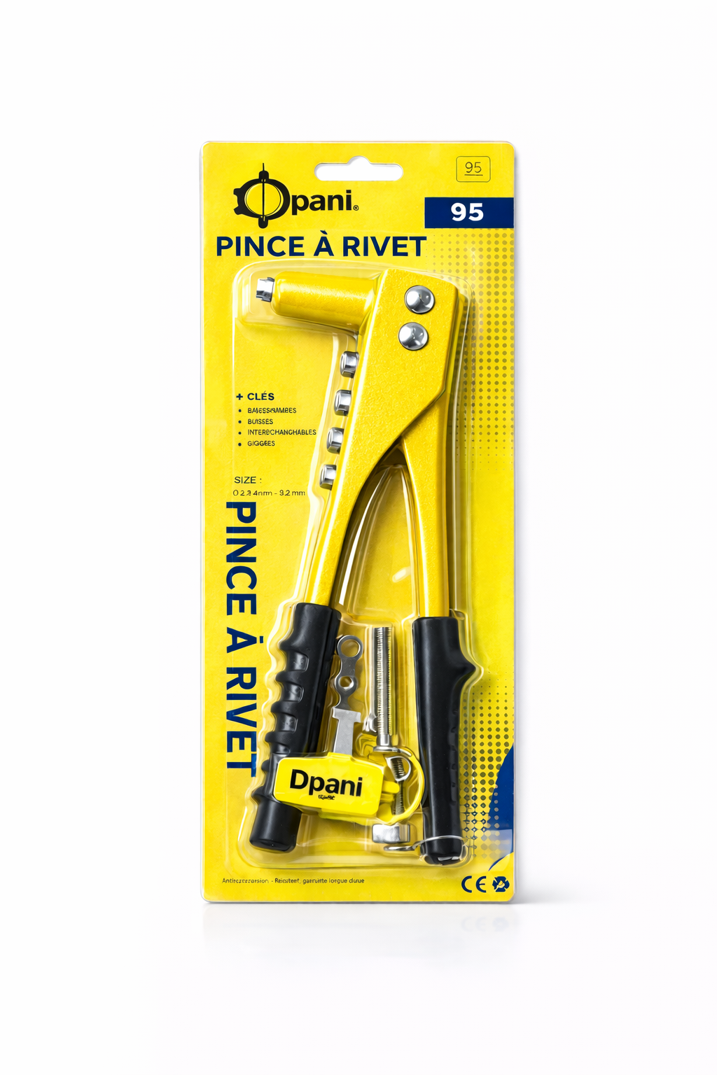 Pince à Rivet Dpani 95 – Riveteuse Manuelle avec Embouts Interchangeables