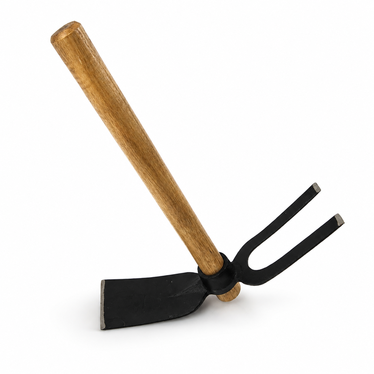 Binette 2 Dents avec Manche en Bois – Outil de Jardinage Robuste