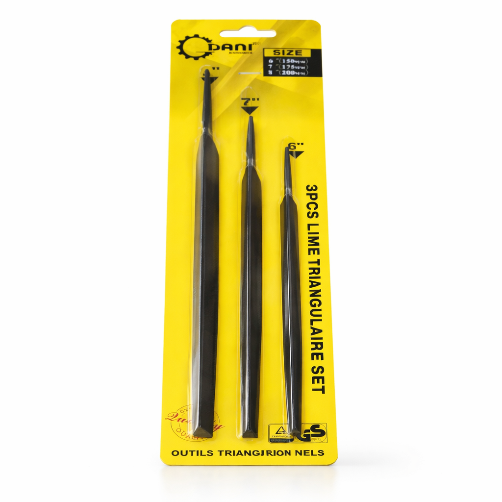 Set de Limes Triangulaires Dani 3 Pièces – Précision et Finition Professionnelle