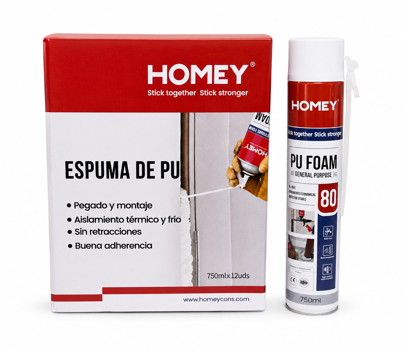Mousse Polyuréthane PU HOMEY 750 ml – Expansion 80L – Usage Général