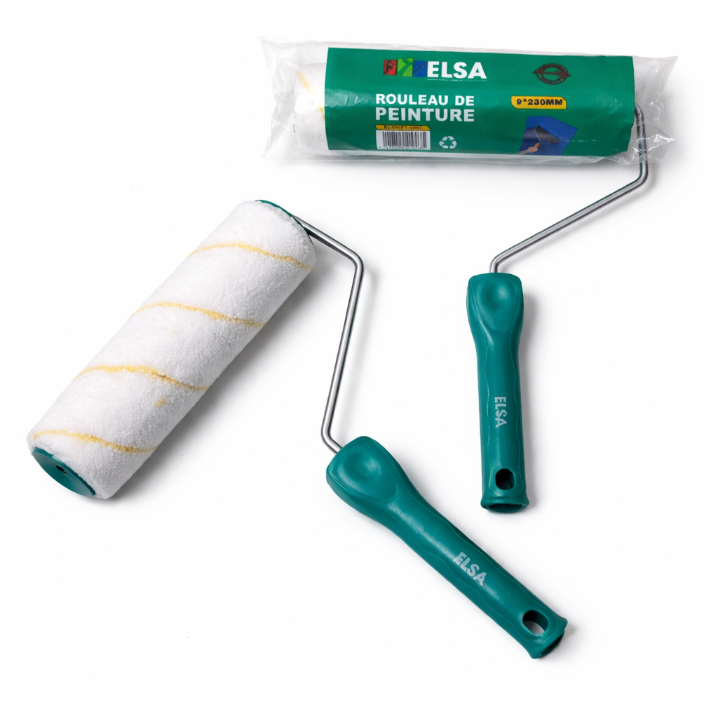 Rouleau de Peinture ELSA 230mm – Microfibre Haute Performance avec Manche Ergonomique