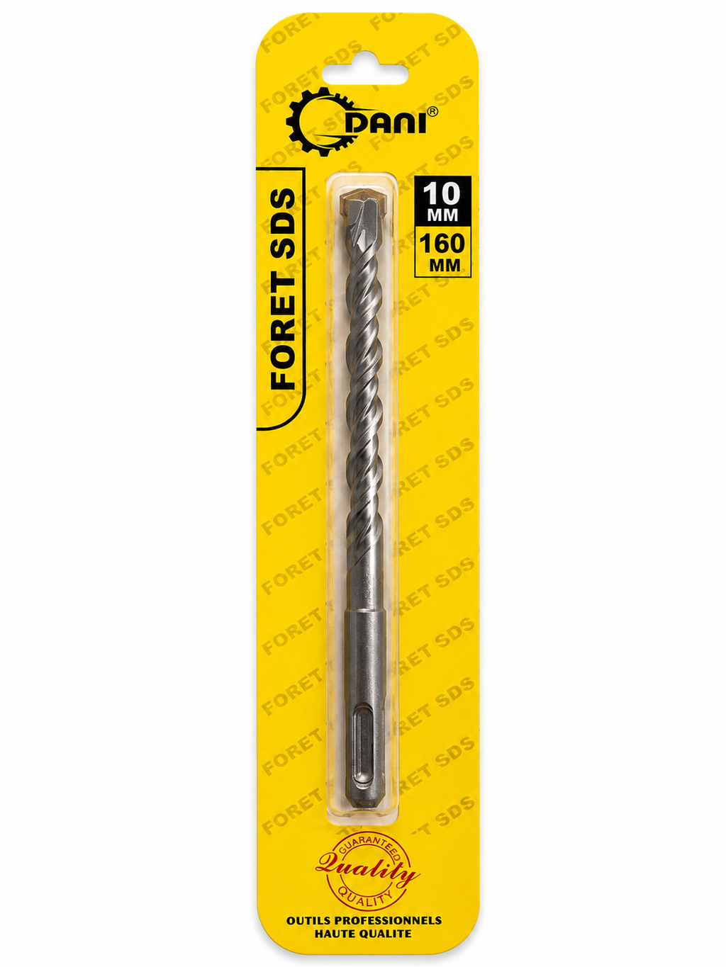 Foret SDS Plus DANI 10-160 mm – Pour Béton, Brique et Pierre – Disponible en 10 MM