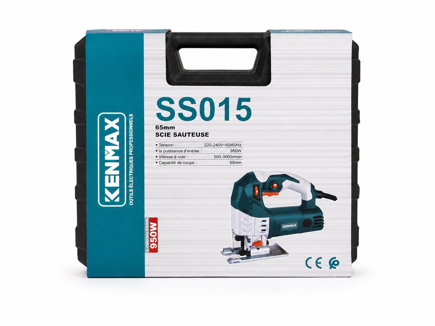 Scie Sauteuse Électrique KENMAX SS015 – 950W | Coupe 65 mm | Coffret de Transport