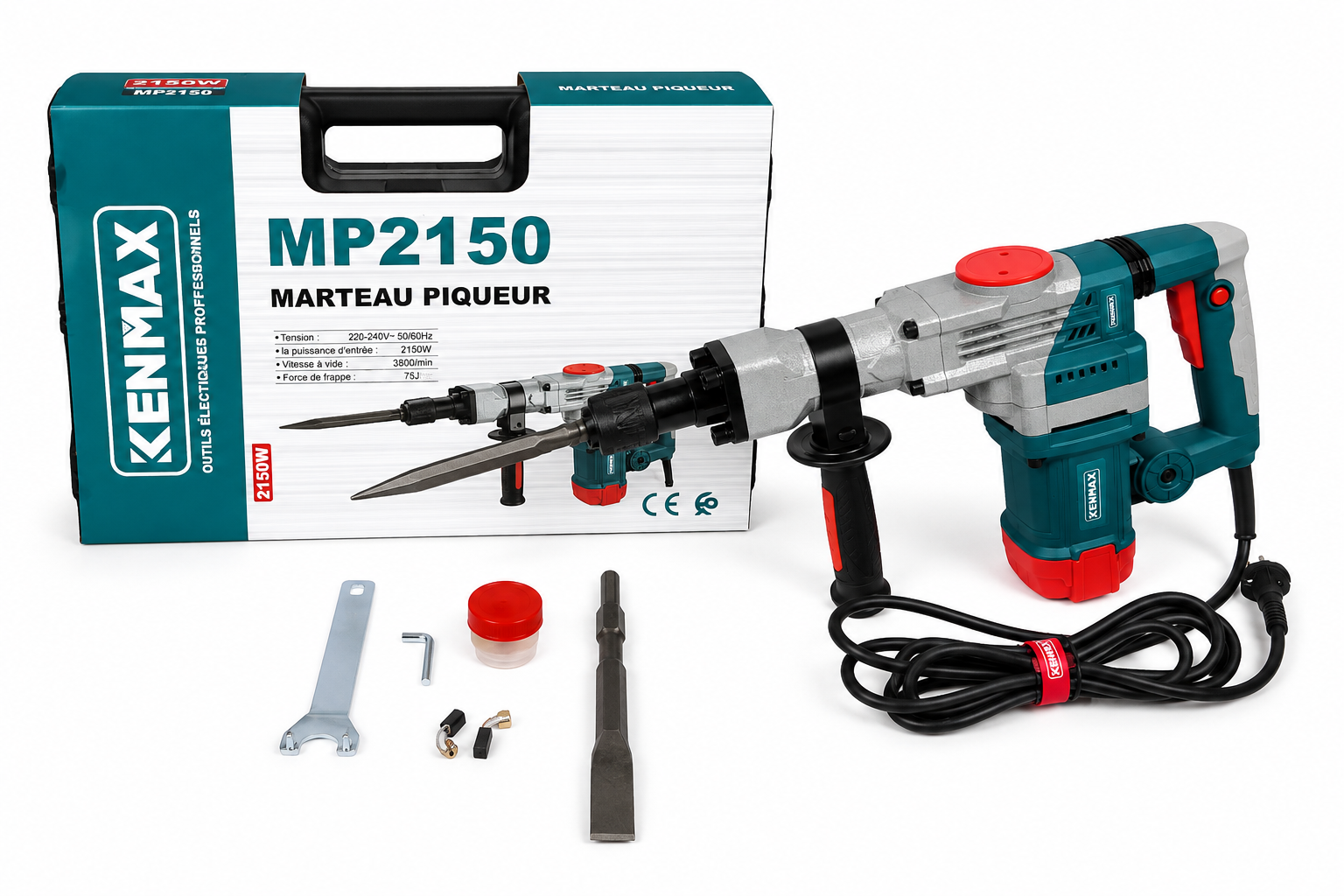 Marteau Piqueur Électrique KENMAX MP2150 – 2150W Professionnel