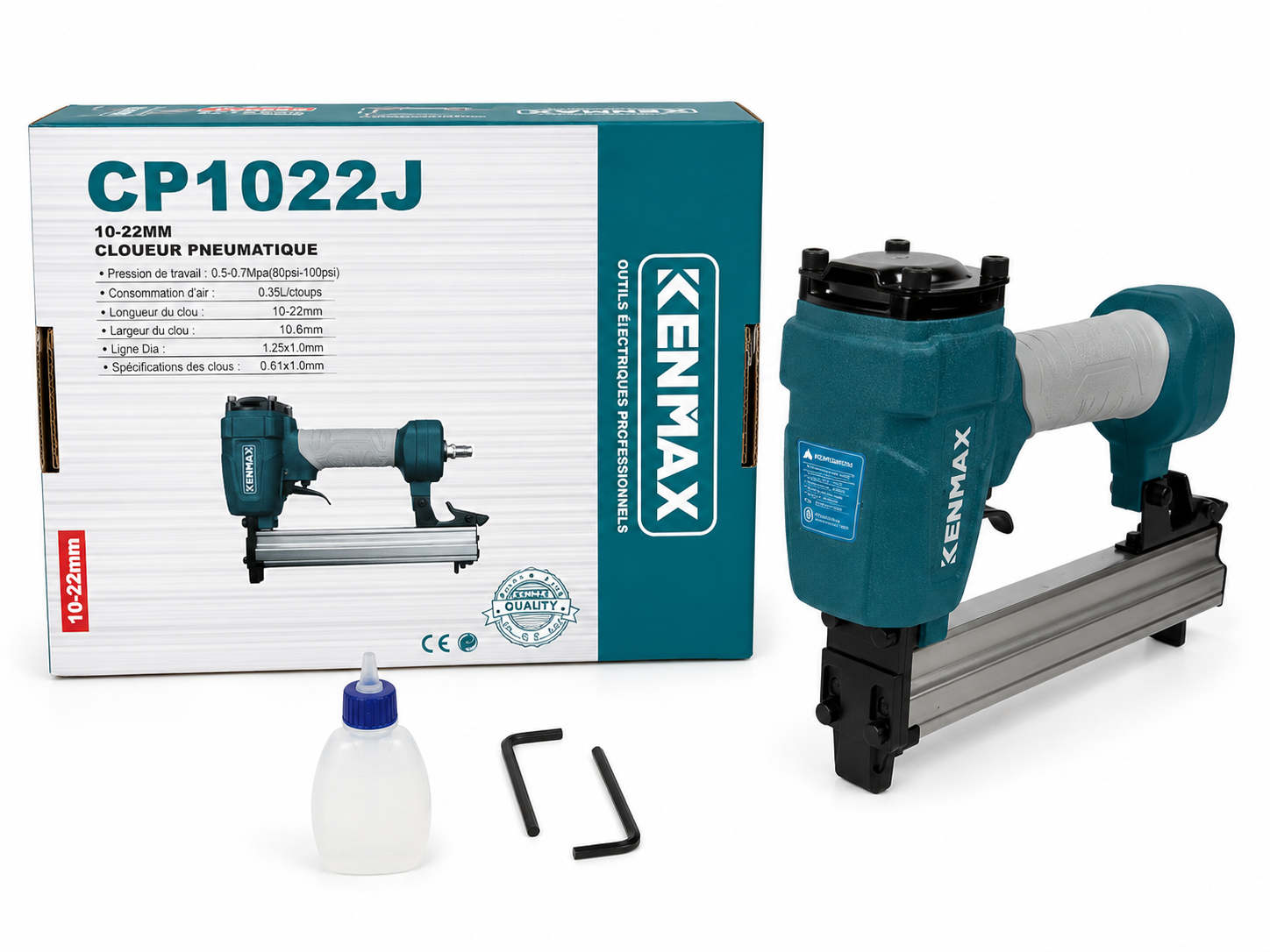 Cloueur Pneumatique KENMAX CP1022J – 10 à 22 mm | Haute Performance