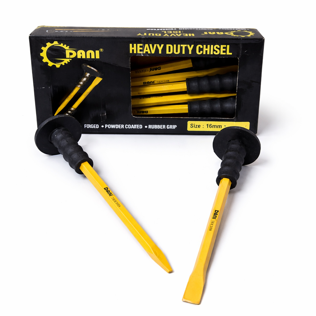 Set de Burins DANI Heavy Duty 16mm – Acier Forgé avec Protection et Grip Antidérapant