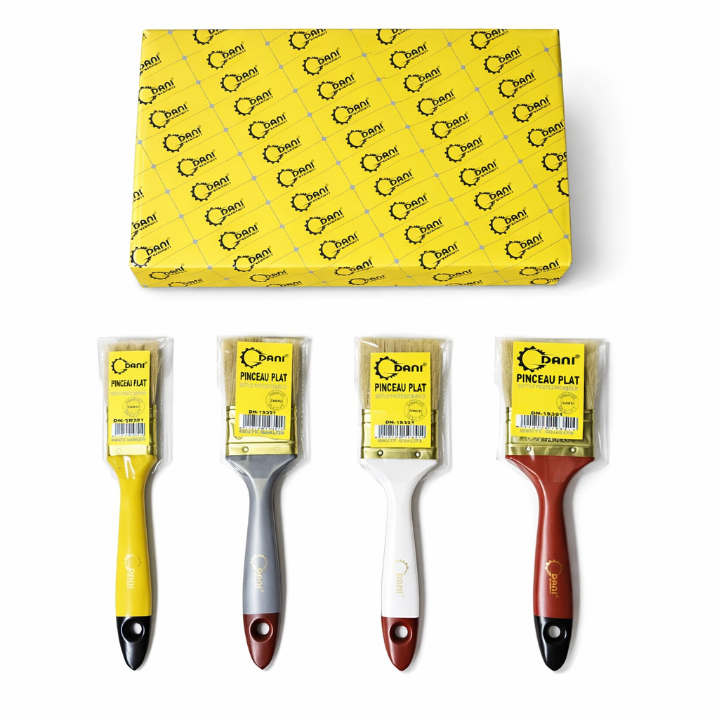Set de Pinceaux DANI Professionnels – Pinceaux Plats Multi-Usage (Pack Complet)