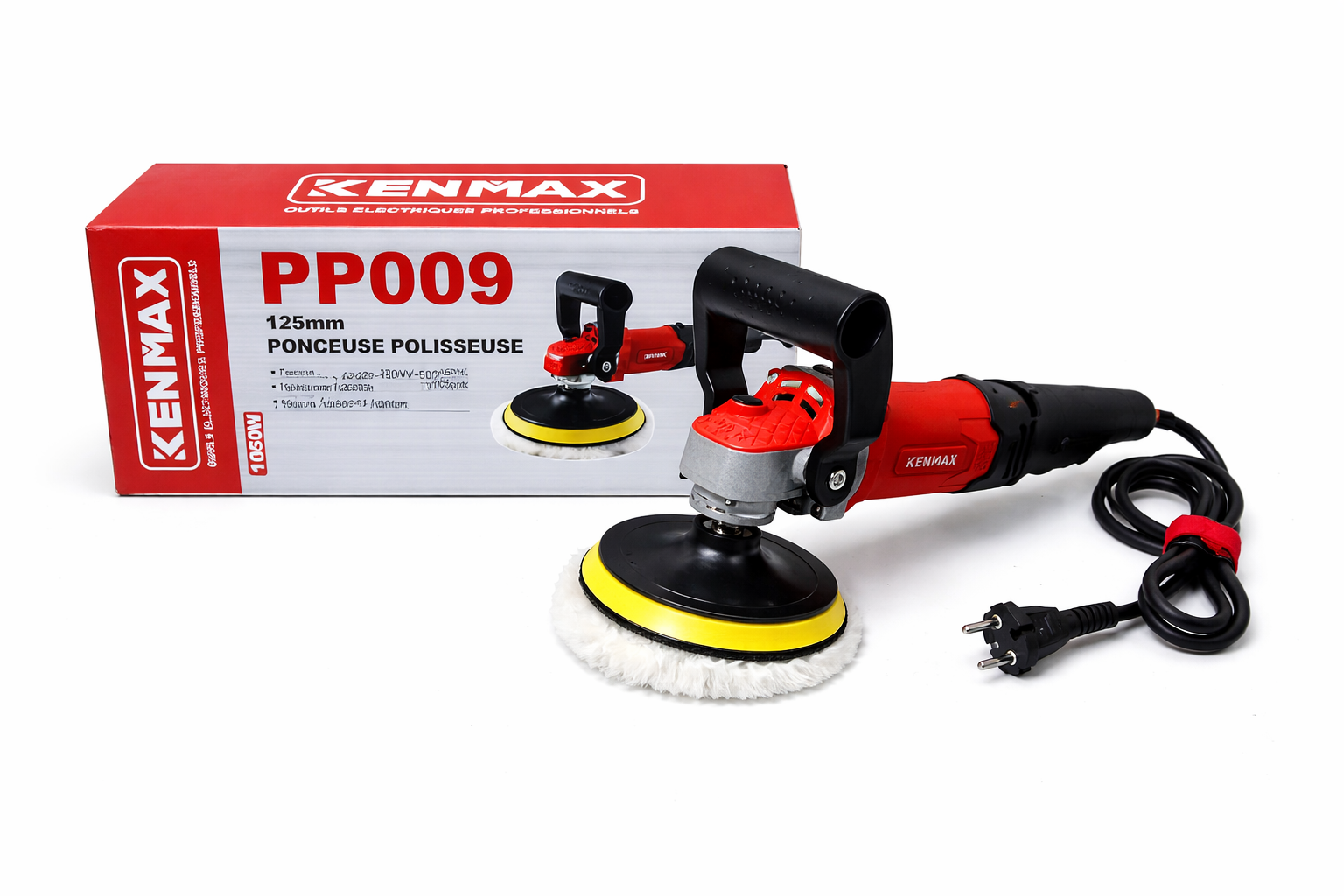 Ponceuse Polisseuse KENMAX PP009 125mm 1050W – Précision & Brillance Professionnelle
