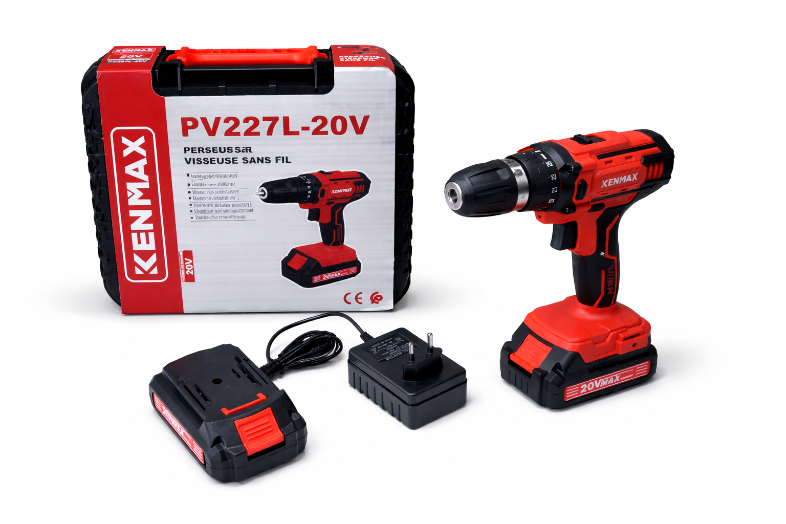 Perceuse Visseuse Sans Fil KENMAX PV227L 20V – Performance & Précision pour Bricolage