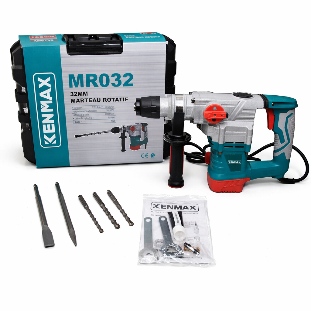 Marteau Rotatif KENMAX MR032 32mm avec Coffret et Accessoires
