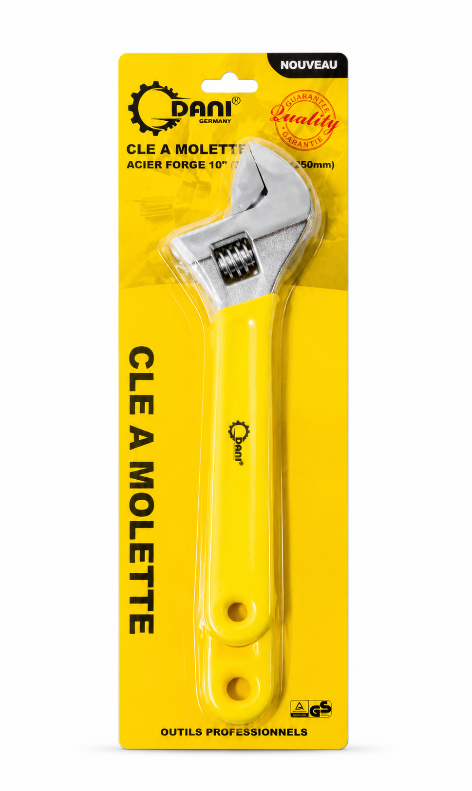 Clé à Molette Réglable en Acier Forgé – Clé Universelle pour Travaux de Serrage et Bricolage