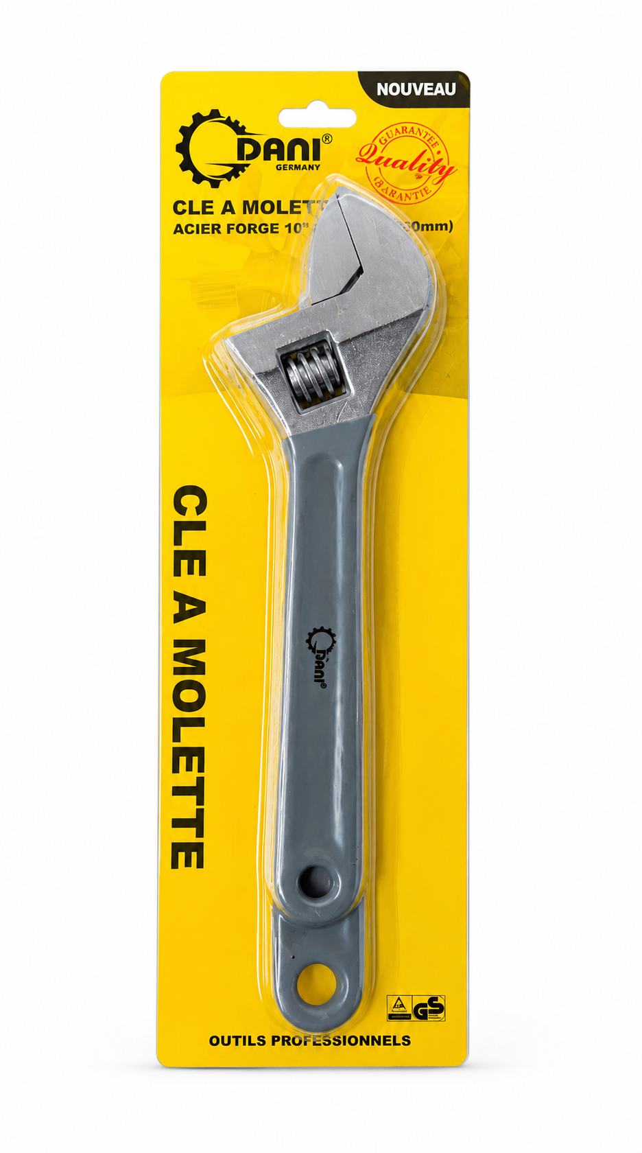 Clé à Molette Réglable en Acier Forgé – Clé Universelle pour Travaux de Serrage et Bricolage