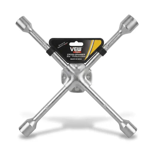 Clé en Croix Professionnelle VEUW – 23/21/19/17 mm pour Roues Auto