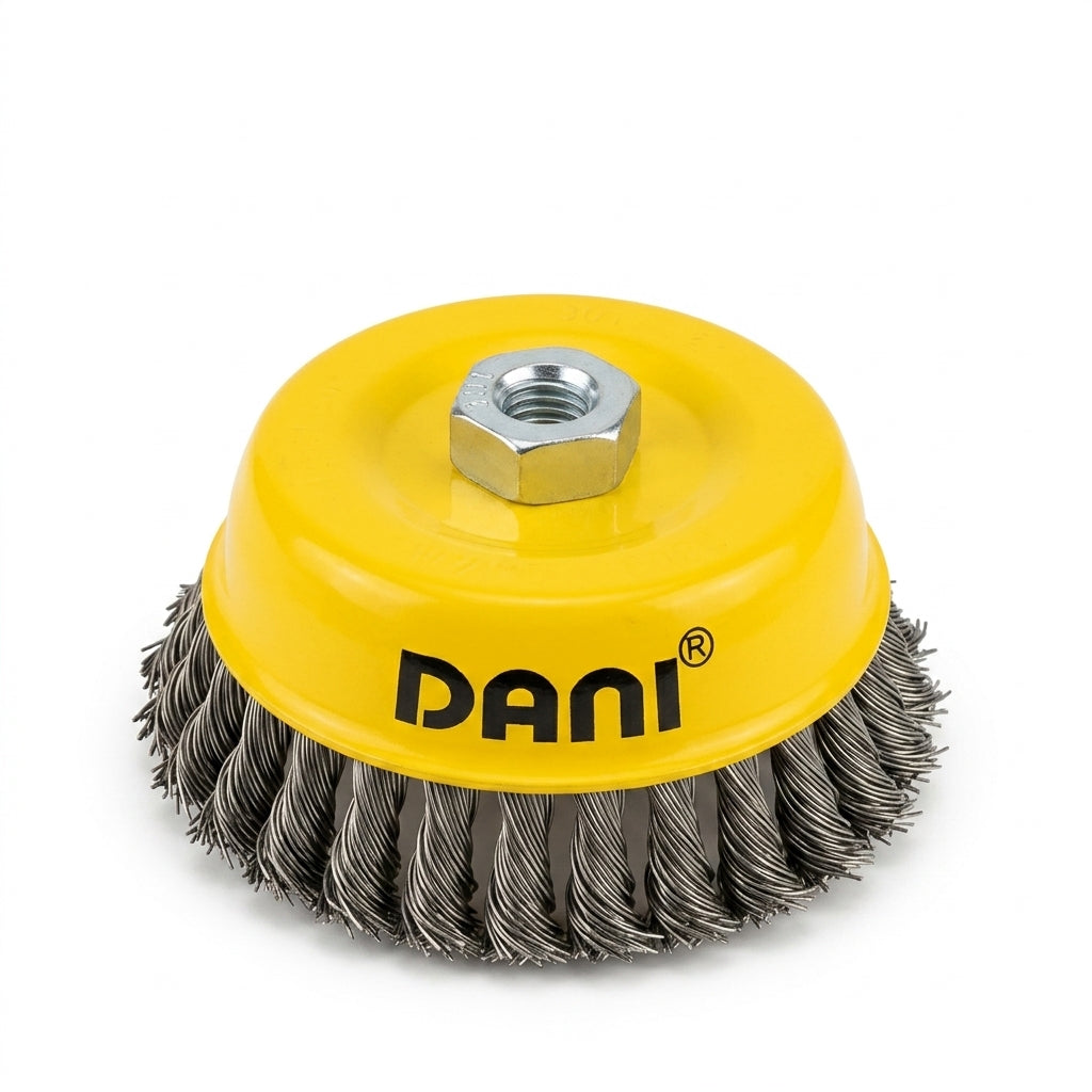 Brosse Soucoupe Métallique Torsadée 4*100 mm pour Meuleuse – DANI