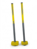 Duo de Masses d'Abattage Professionnelles  3kg– Manches Ergonomiques Antidérapants Jaune et Gris