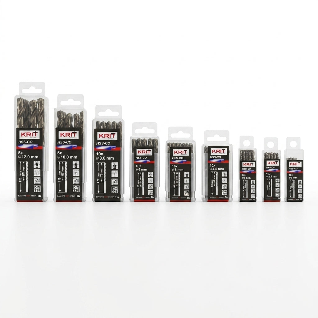 Forets HSS-Co KRIТ – Coffret 10 pièces Ø4,5 mm