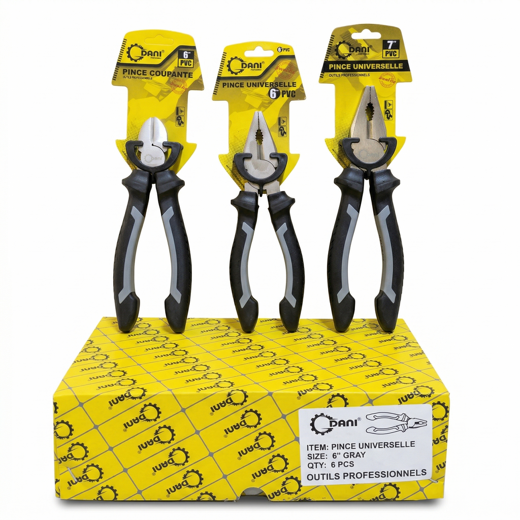 Set de Pinces DANI 6” & 7” – Pince Coupante & Universelle Professionnelle PVC