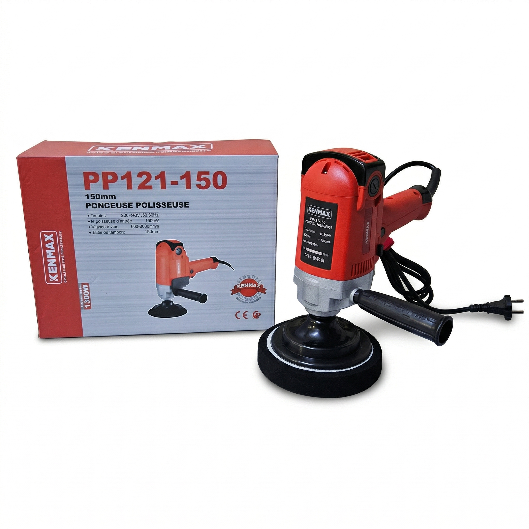 Ponceuse Polisseuse KENMAX PP121-150 150mm 1300W – Finition Pro & Brillance Parfaite