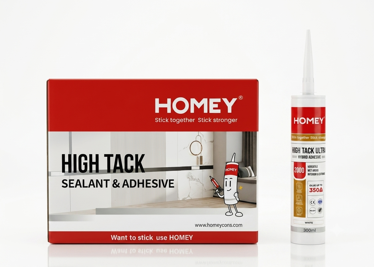 Colle & Mastic Hybride HOMEY High Tack Ultra 2000 – Blanc – 300 ml Carton de 24 cartouches