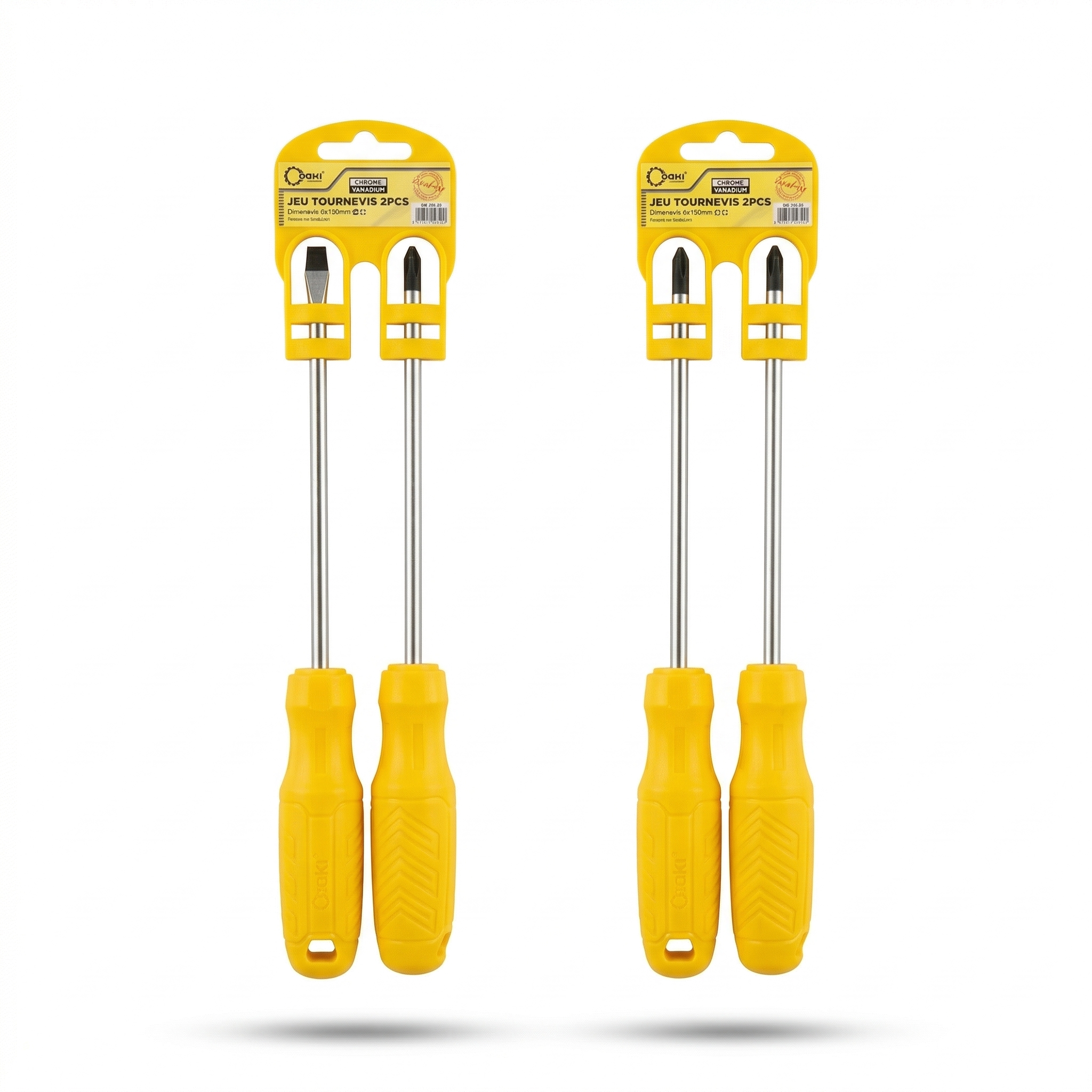 Jeu de Tournevis DANI 2PCS – Plat & Cruciforme Haute Qualité