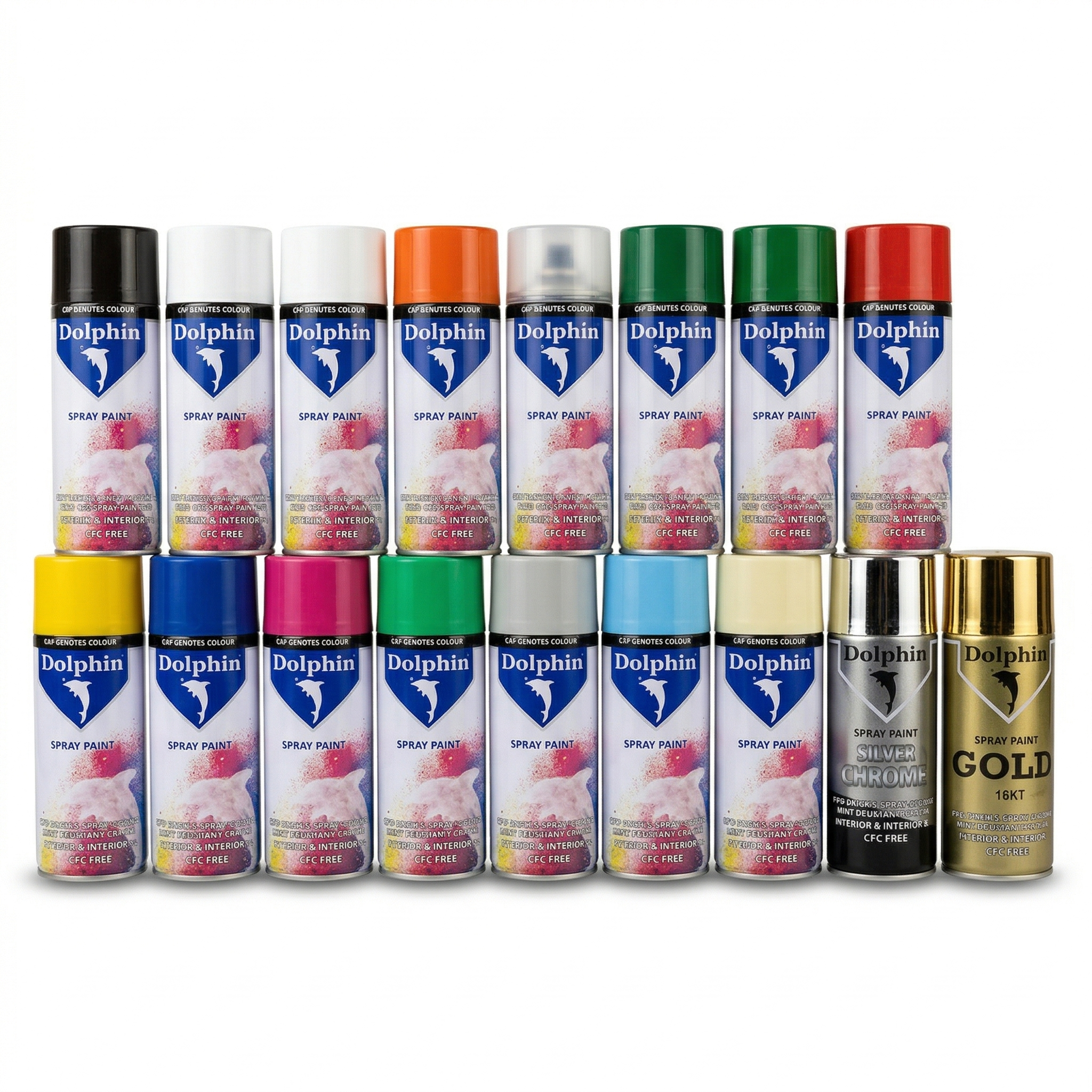 Spray Peinture Dolphin Multi-Couleurs – Finition Brillante & Séchage Rapide