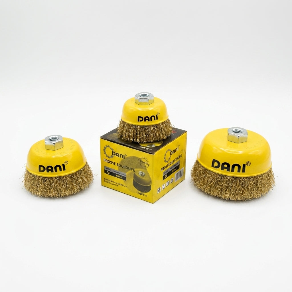 Brosse Soucoupe laiton à Fils Ondulés pour Meuleuse – DANI 5*125