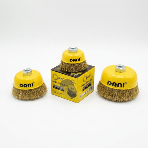Brosse Soucoupe laiton à Fils Ondulés pour Meuleuse – DANI 5*125
