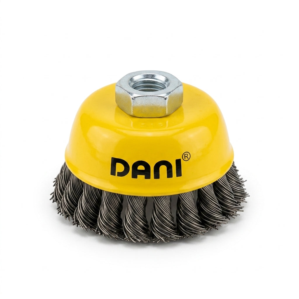 Brosse Soucoupe Métallique Torsadée 5*125 mm pour Meuleuse – DANI