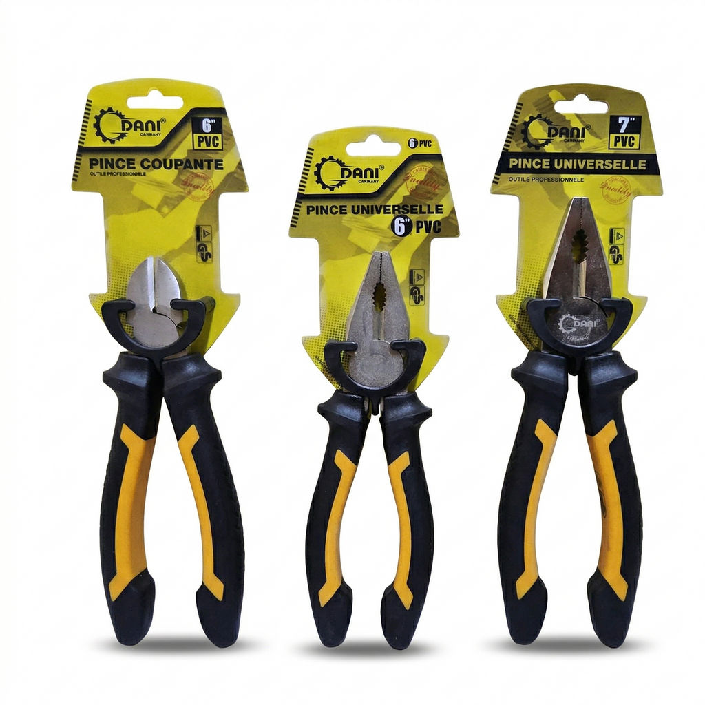Set de Pinces DANI 6” & 7” – Pince Coupante & Universelle Professionnelle PVC