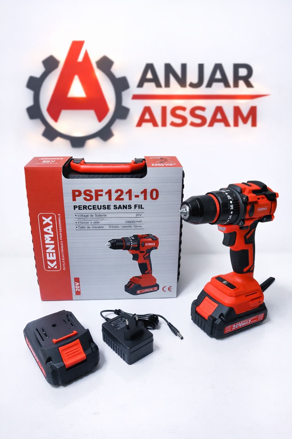 Perceuse Visseuse Sans Fil KENMAX PSF121-10 – 20V Puissante avec Batterie et Chargeur