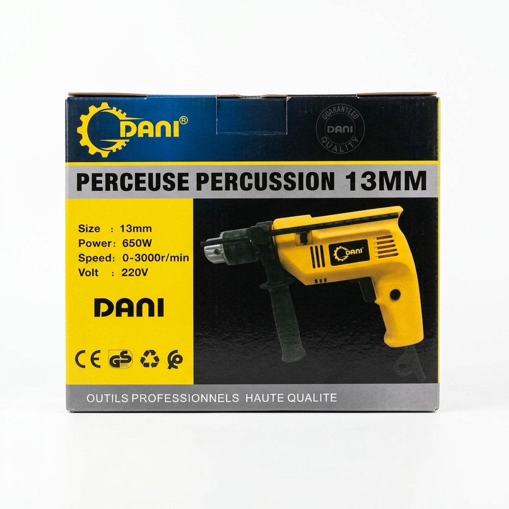 Perceuse à Percussion Professionnelle DANI 650W – Mandrin 13 mm