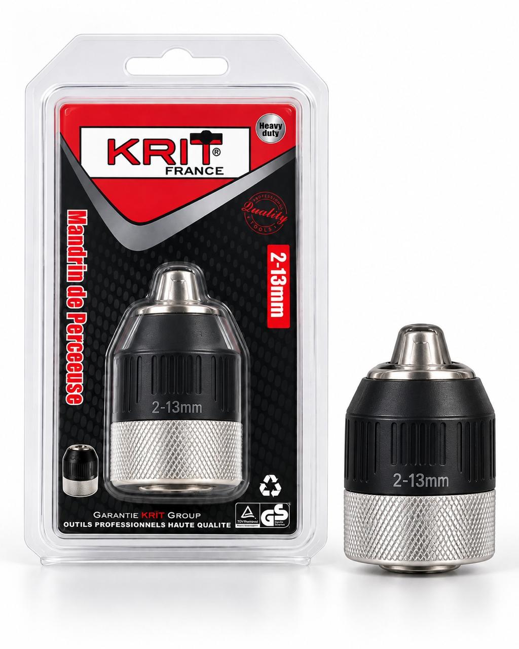 Mandrin KRIT France 2–13mm – Heavy Duty | Qualité Professionnelle