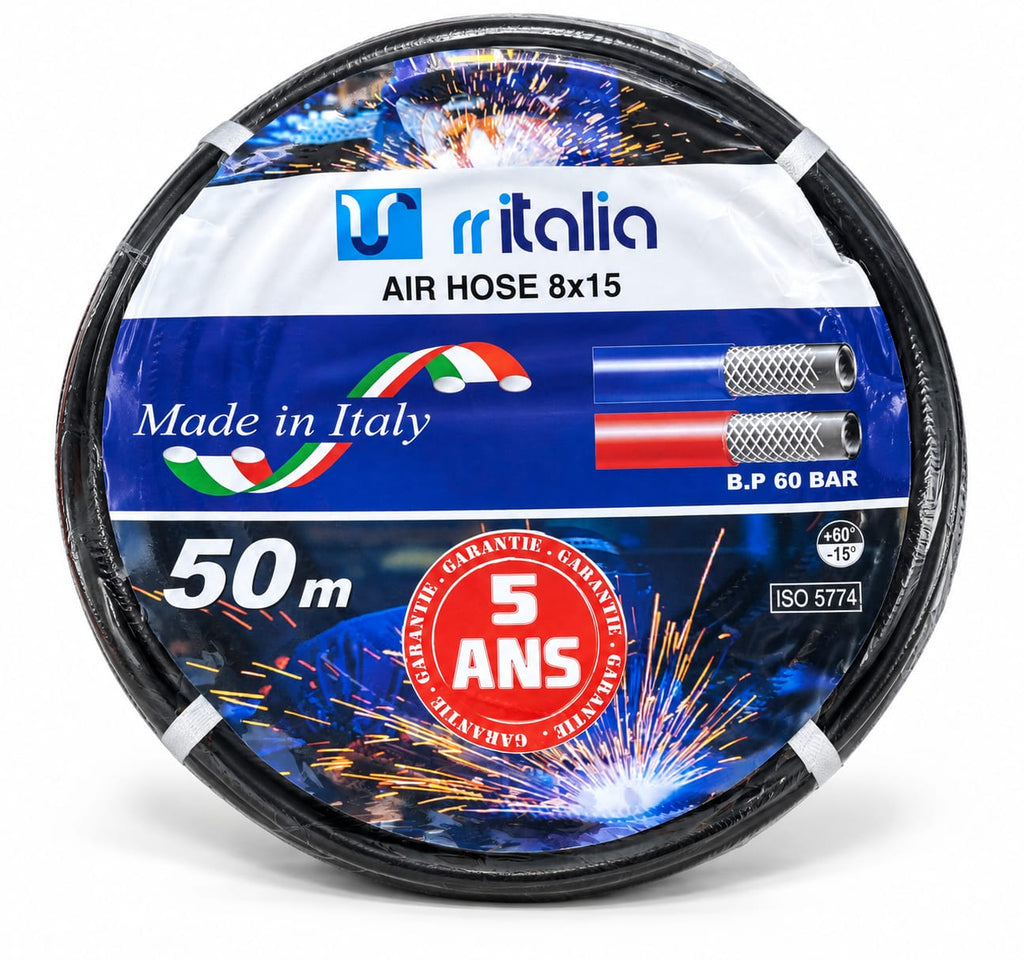 TUYAU d’Air RITALIA 8×15 – 50 mètres | Made in Italy 🇮🇹