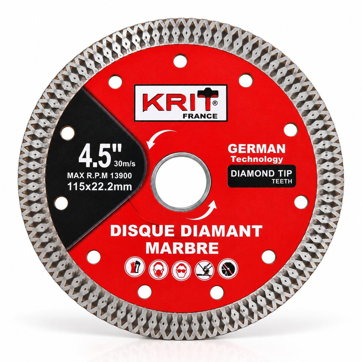 Disque Diamant Marbre KRIT 115 mm – Coupe Précise & Rapide