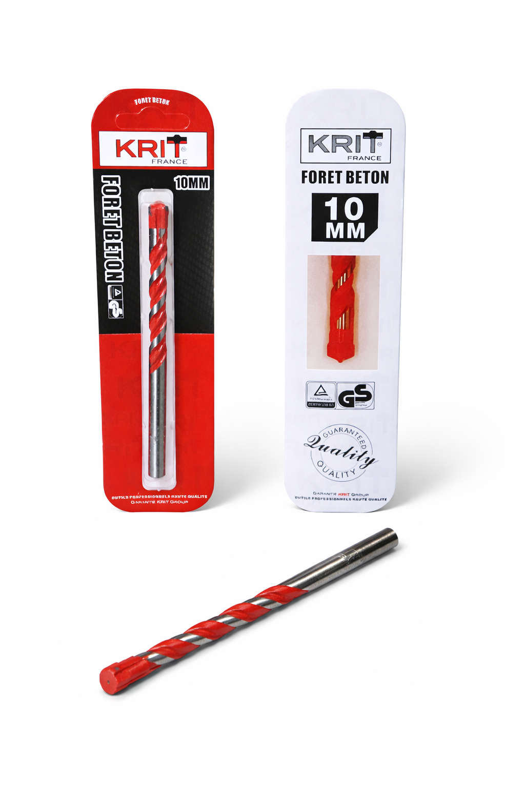 Foret Béton KRIT France 10mm – Performance Professionnelle pour Perçage Puissant