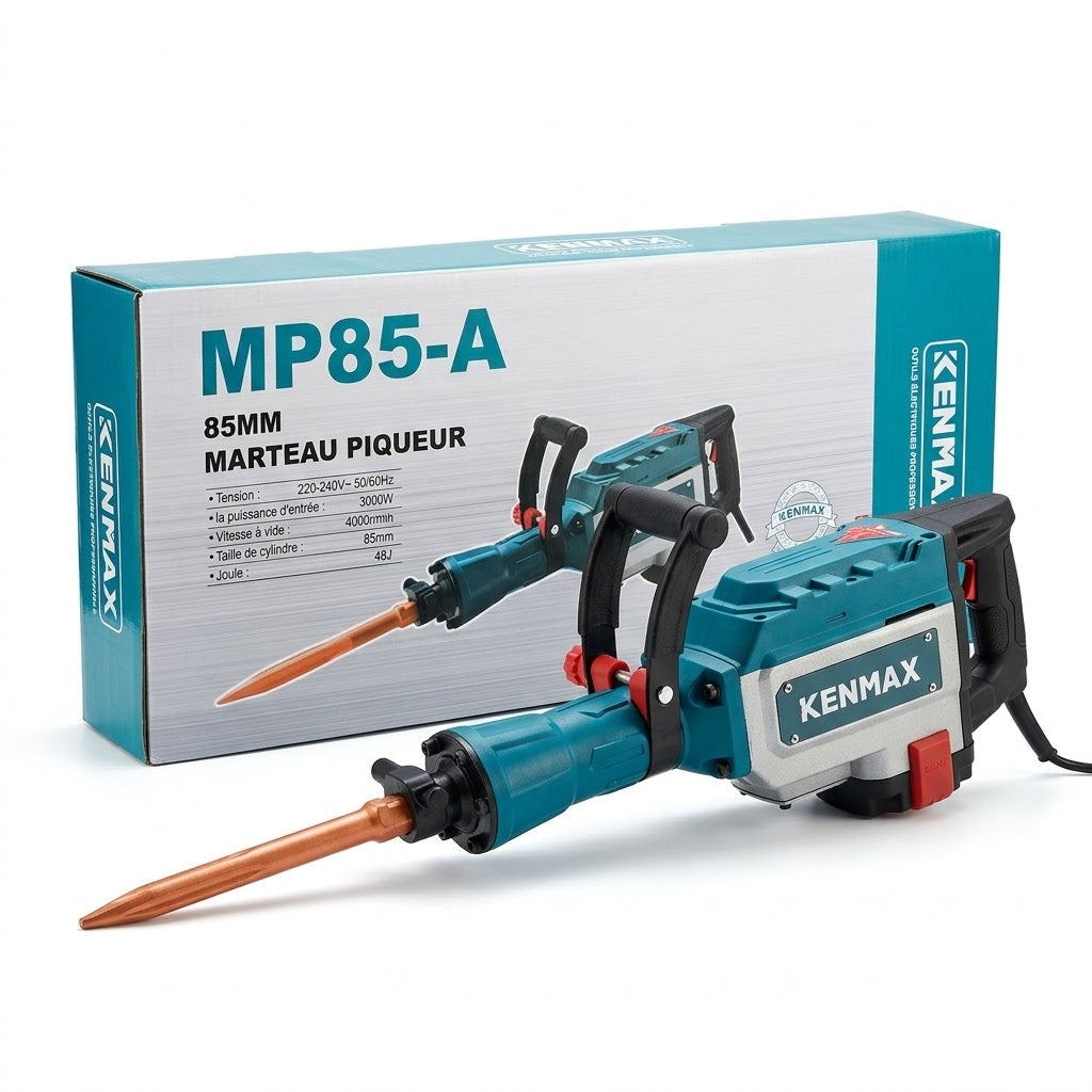 Marteau Piqueur Professionnel KENMAX 3000W - 48 Joules - Modèle MP85-A