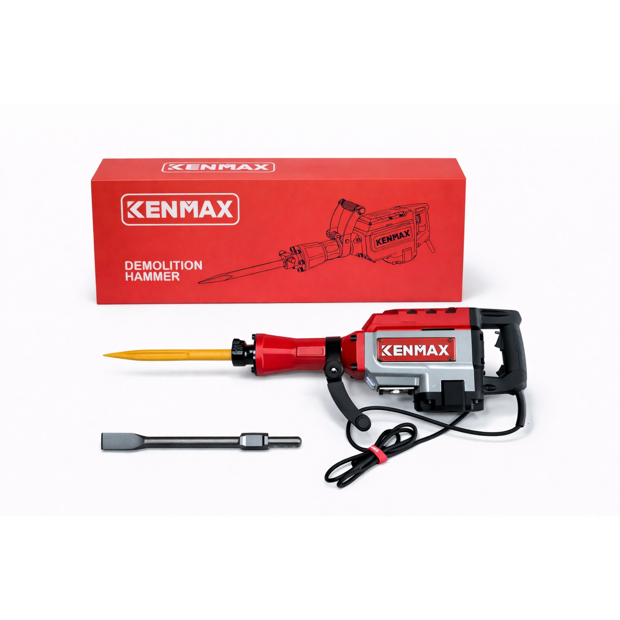 Marteau Piqueur Électrique KENMAX – Demolition Hammer Haute Puissance avec Burins